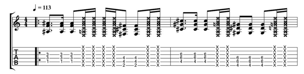 Kurt Cobain's string mutes