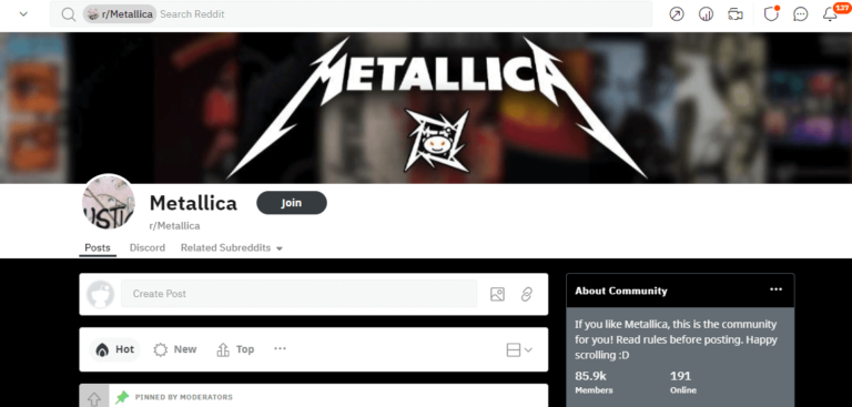 Reddit Banned the Users for Discussing Metallica’s Best Selling Albums
