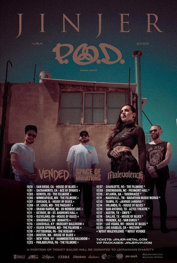 Jinjer 2022 US Tour Dates