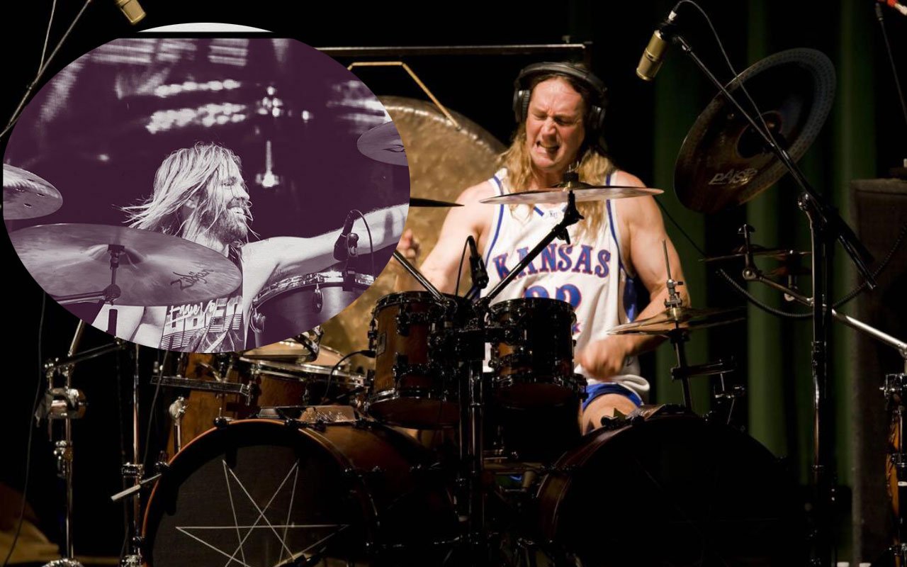 Tool's Danny Carey play with Rush band at Taylor Hawkins Tribute event
