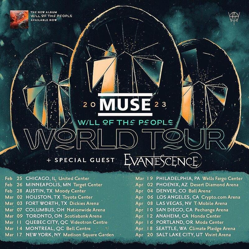 Muse Winter 2023 Tour Dates