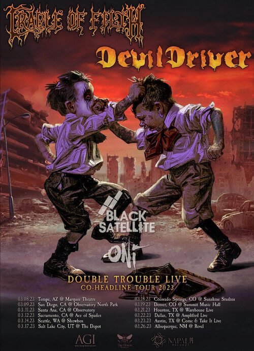 Cradle of Filth and DevilDriver 2023 US Tour Dates