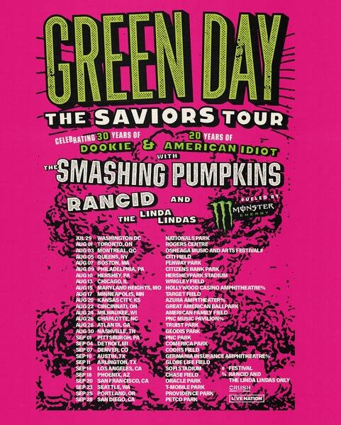 green day dookie tour uk